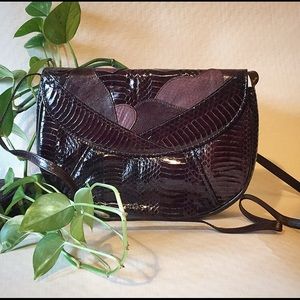 Vtg J.Renee Foldover Snakeskin Purse/Clutch